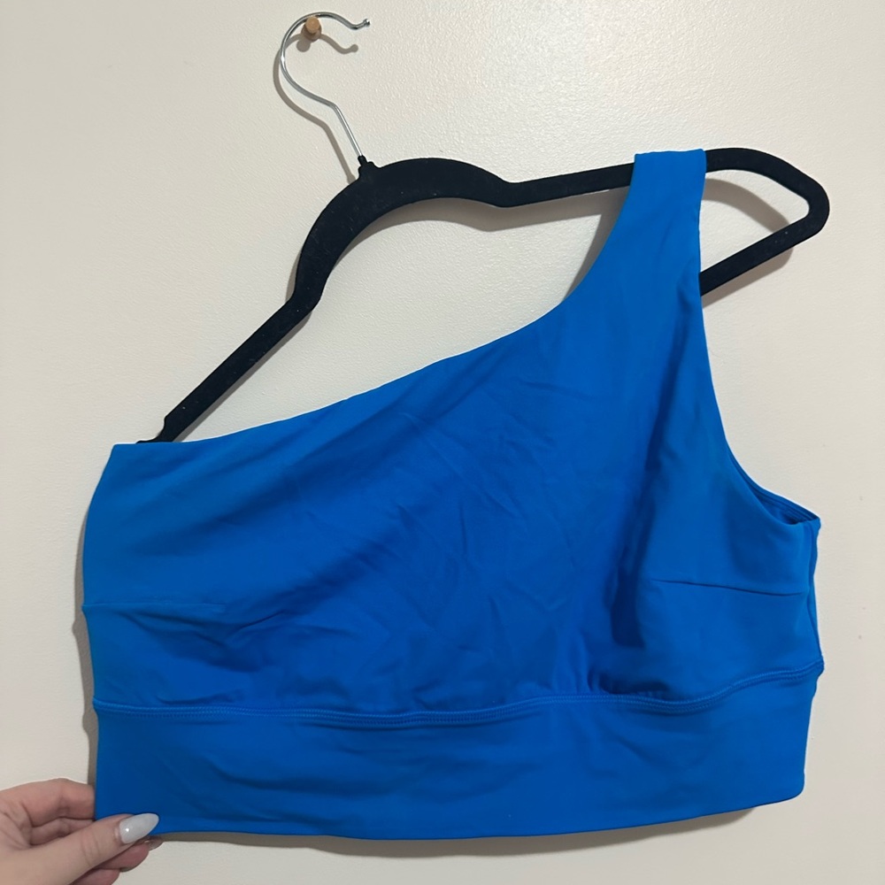 Lululemon Athletica Vibrant Blue One-Shoulder Sports Bra